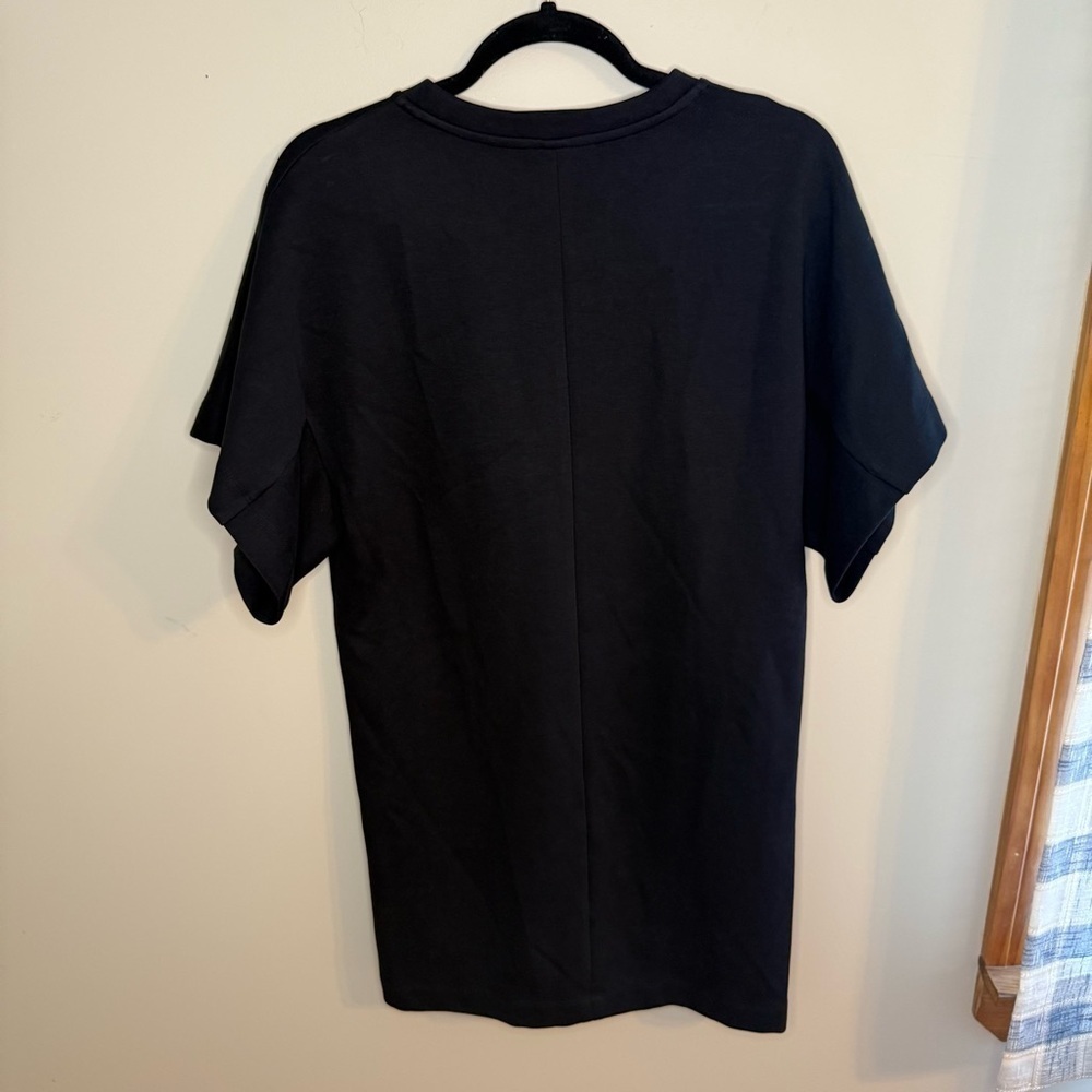 COS Cotton/Nylon Mix Black T-Shirt Shift Dress XS - Picture 4 of 7